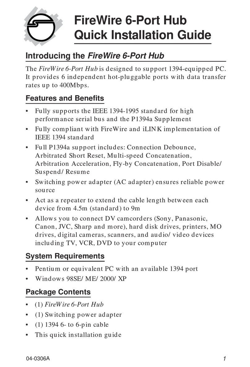 SIIG FireWire Quick installation guide