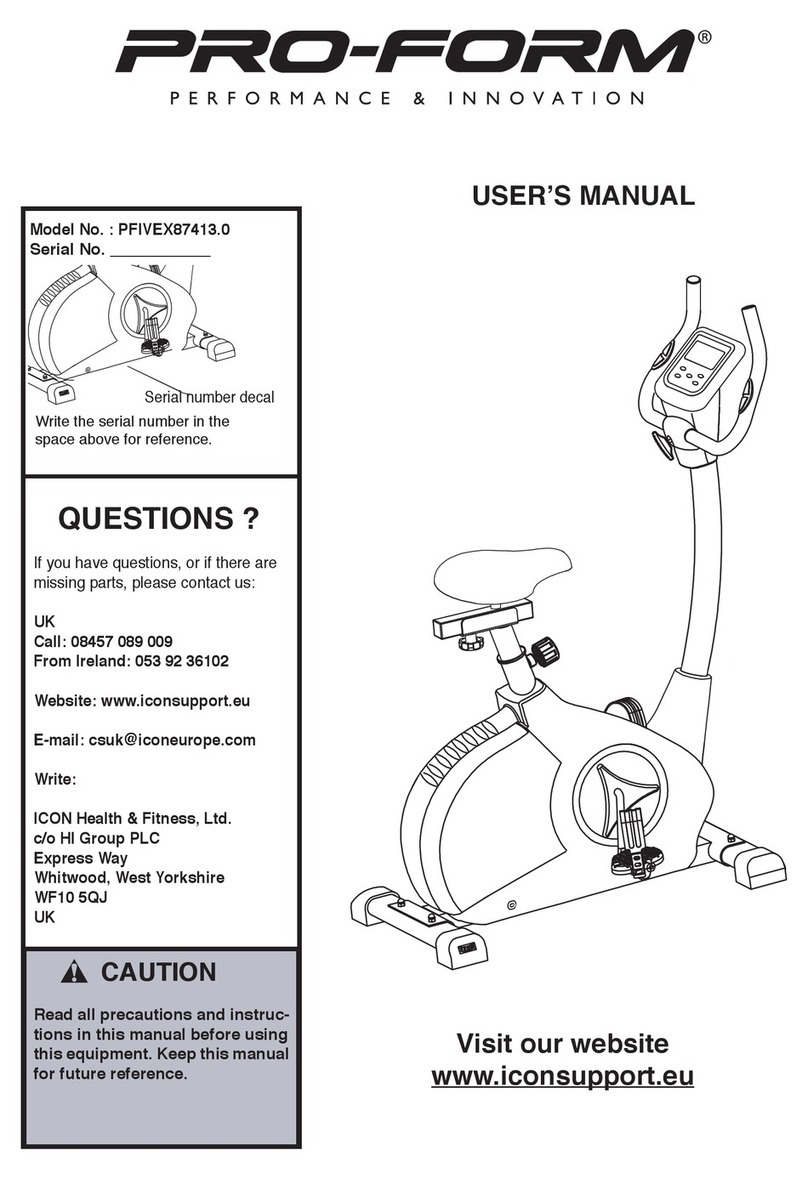 Pro-Form PFIVEX87413.0 User manual