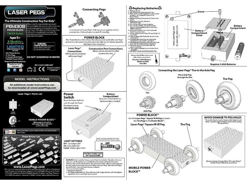 LaserPegs PBI430B Power Block Model instructions