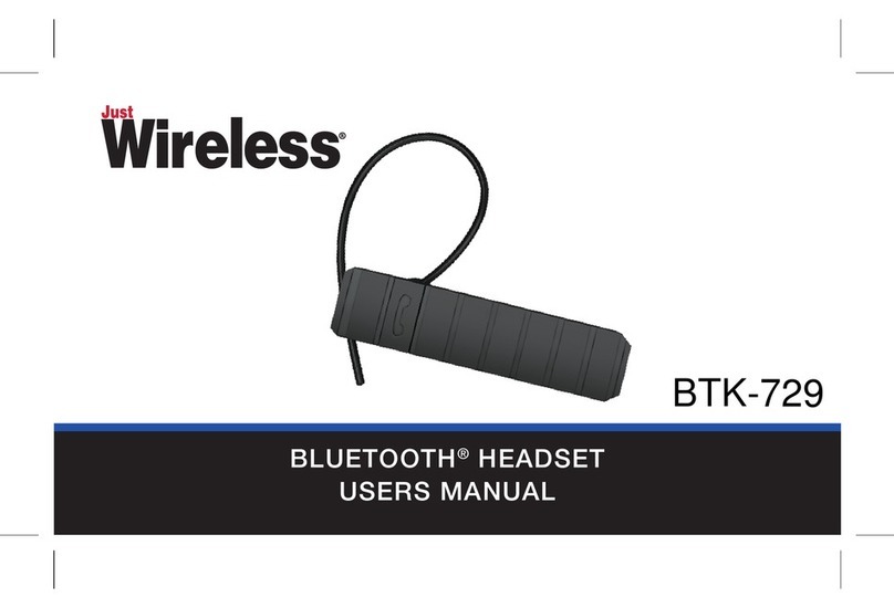Just Wireless BTK-729 User manual