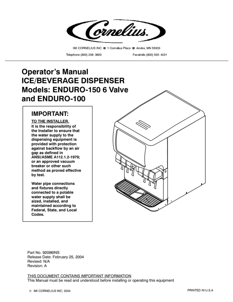 Cornelius ENDURO-150 6 VALVE User manual