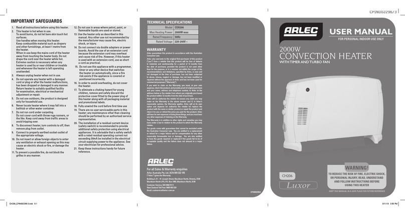 Arlec CH206 user manual