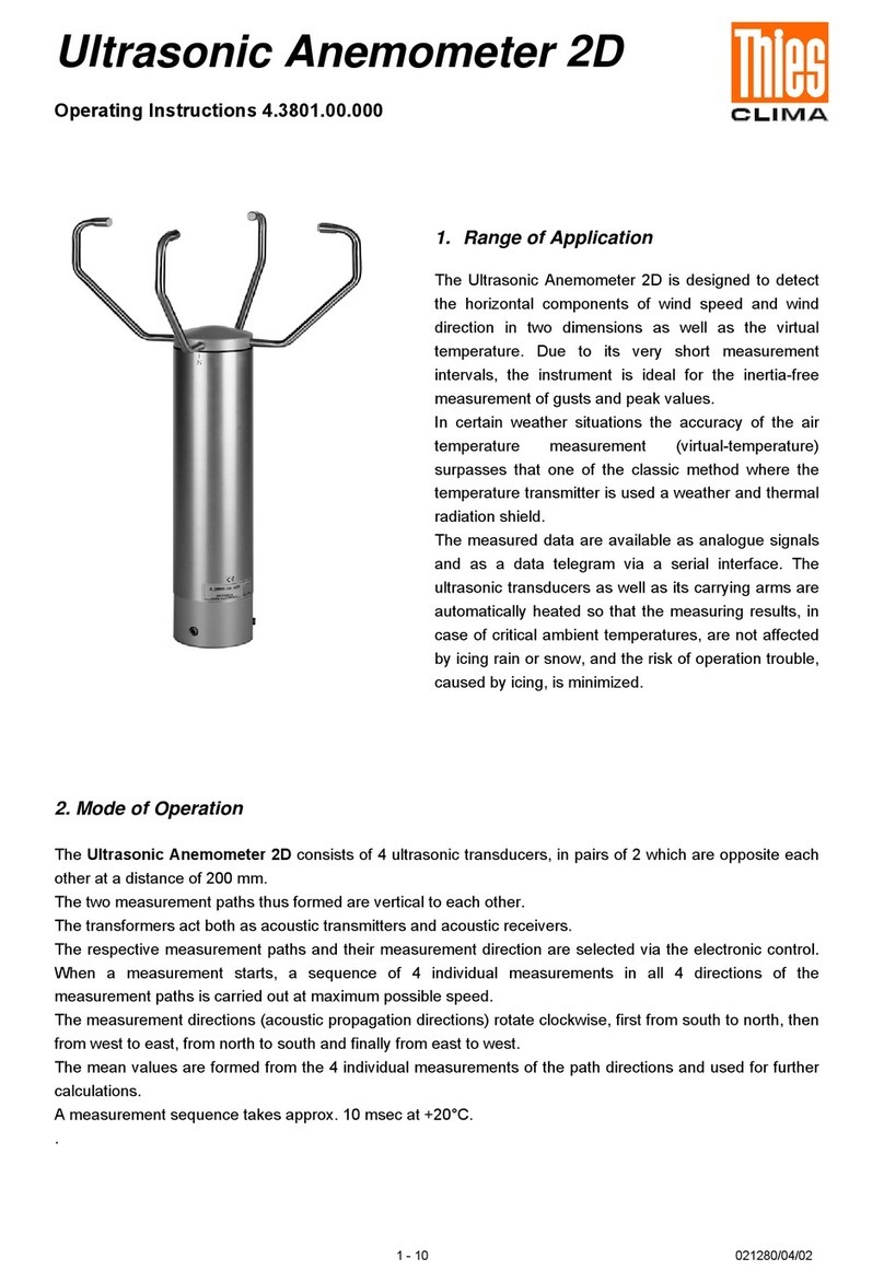 THIES Ultrasonic Anemometer 2D operating instructions