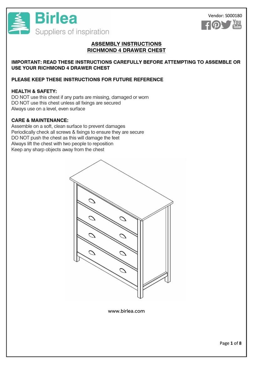 Birlea RICHMOND Assembly instructions