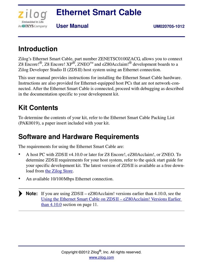 ZiLOG ZENETSC0100ZACG user manual