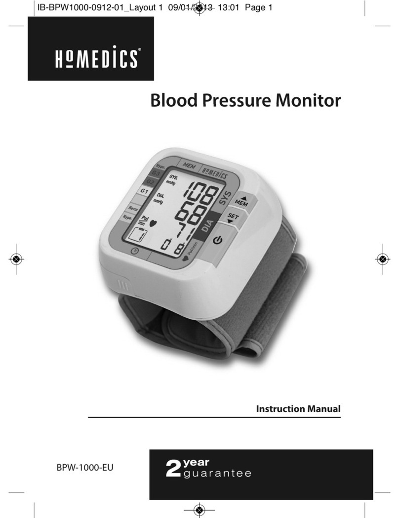 HoMedics BPW-1000-EU instruction manual