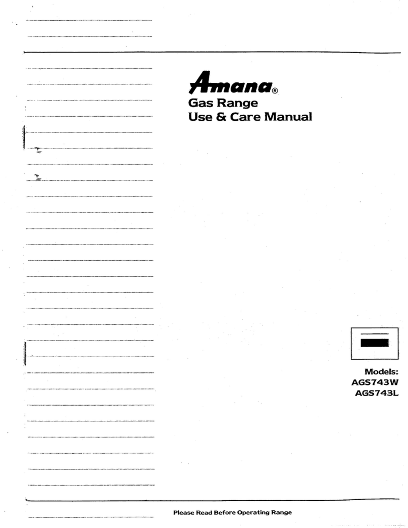 Amana AGS743W Use & care manual