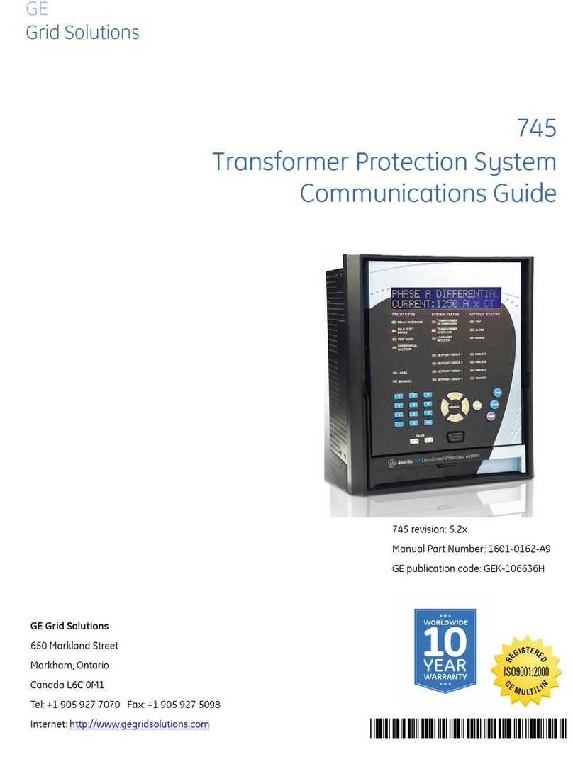 GE Multilin 745 Use and care manual