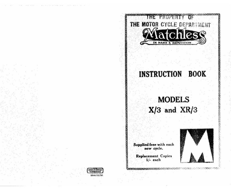 Matchless Motor Cycles X/3 1932 Instruction book