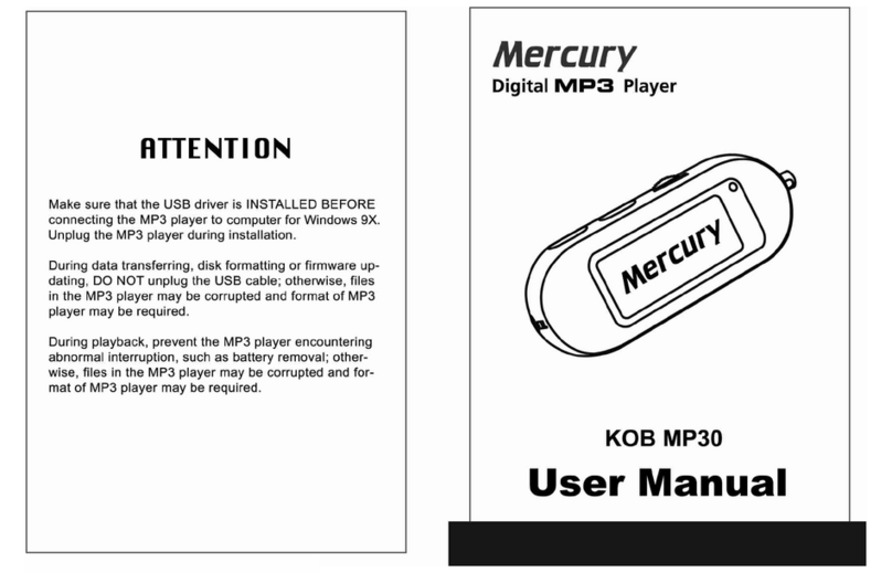 Mercury KOB MP30 User manual Mercury KOB MP30 User manual