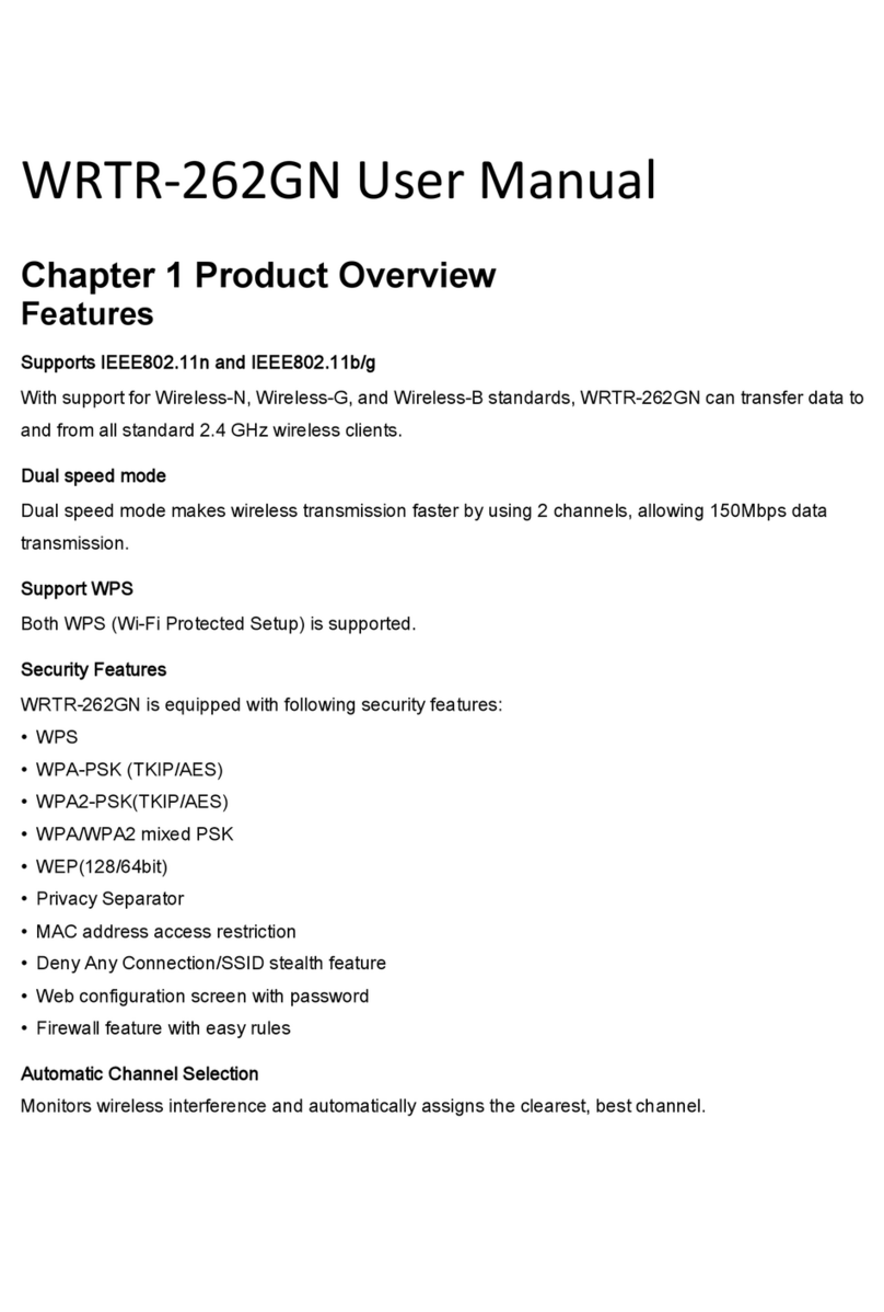 Gemtek Systems WRTR-262GN user manual