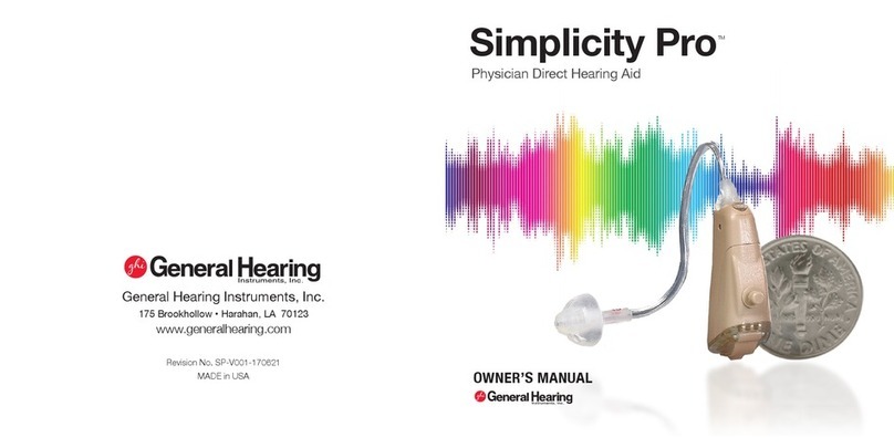 General Hearing Simplicity Pro owner's manual