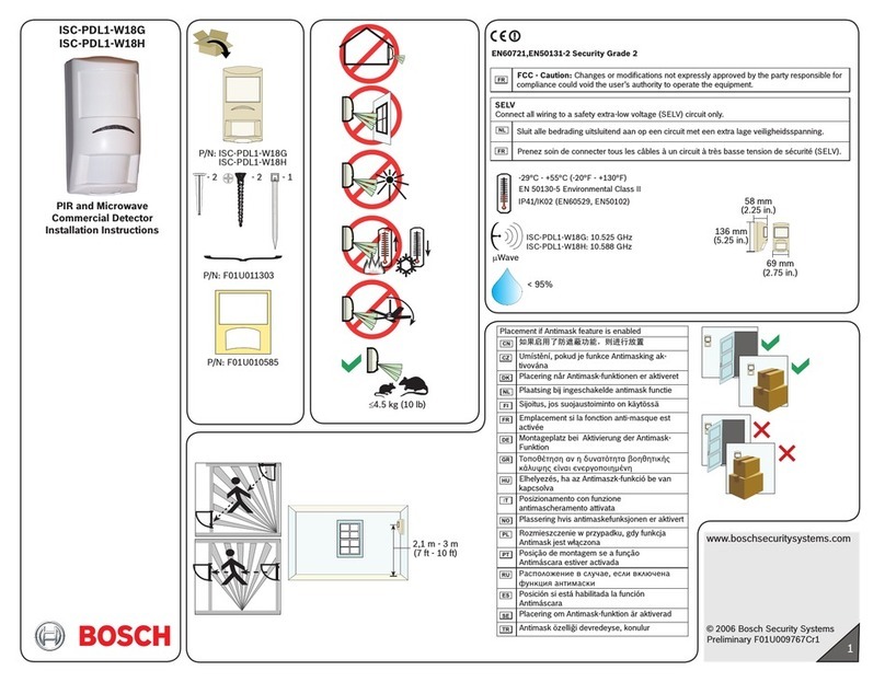 Bosch ISC-PDL1-W18H installation instructions