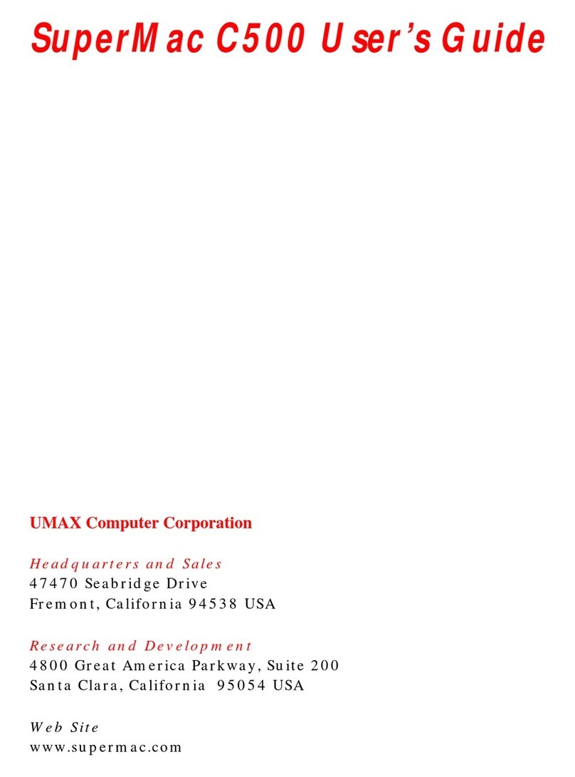 UMAX Computer Corporation SuperMac C500 user guide