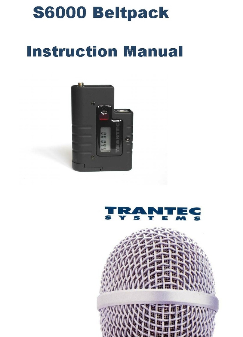 Trantec S6000 instruction manual