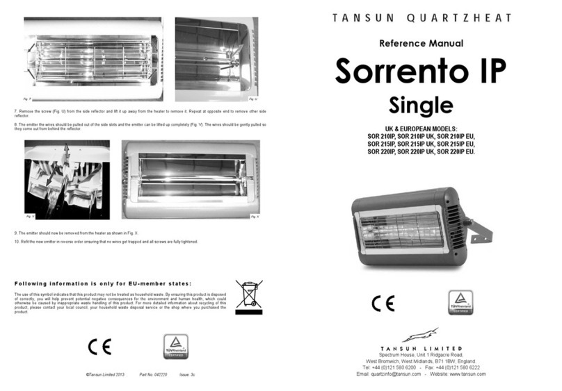 Tansun Quartzheat SOR 210IP Reference manual