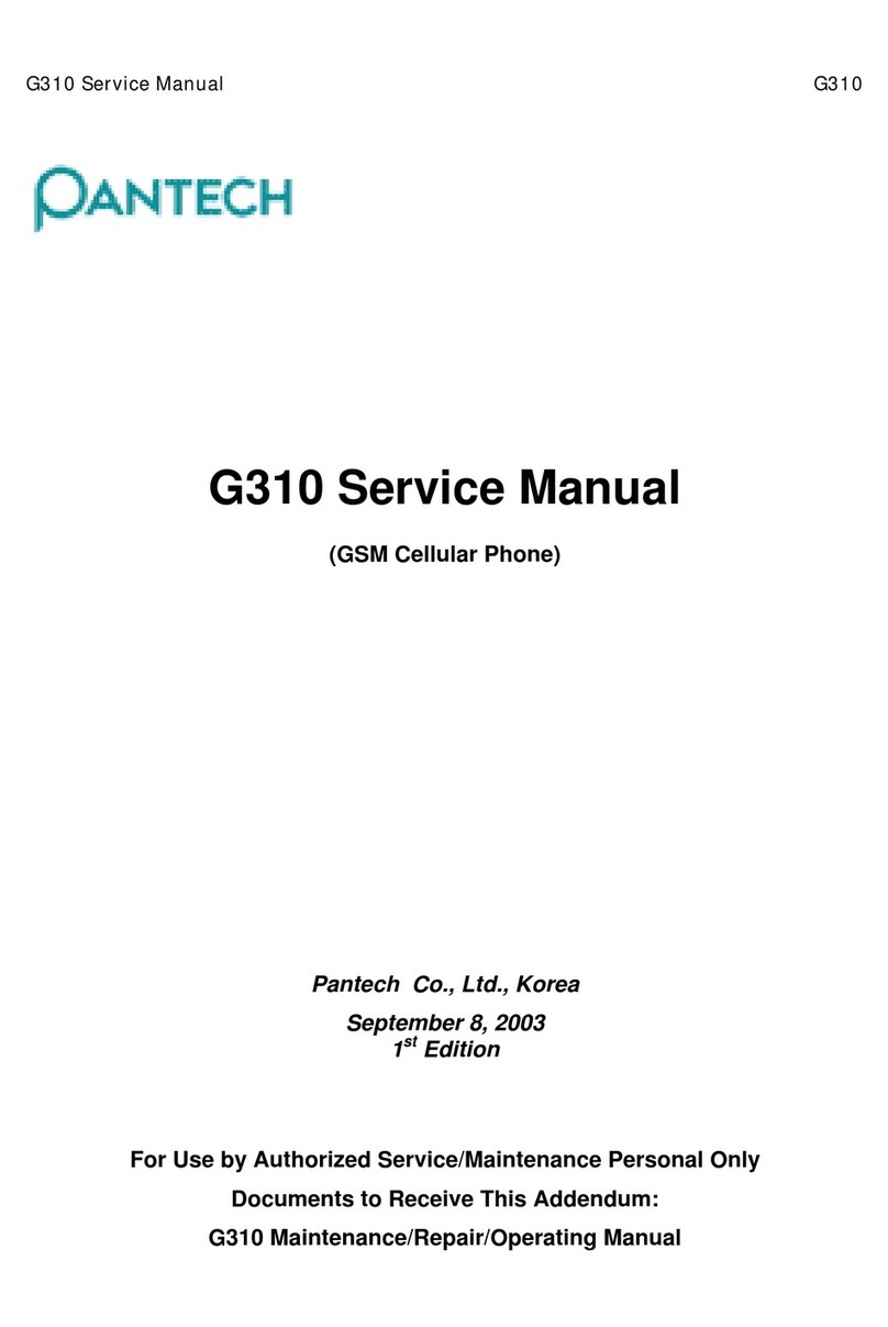 Pantech G310 User manual