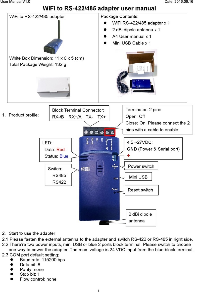 UCONNECT INTERNATIONAL WA-485E user manual