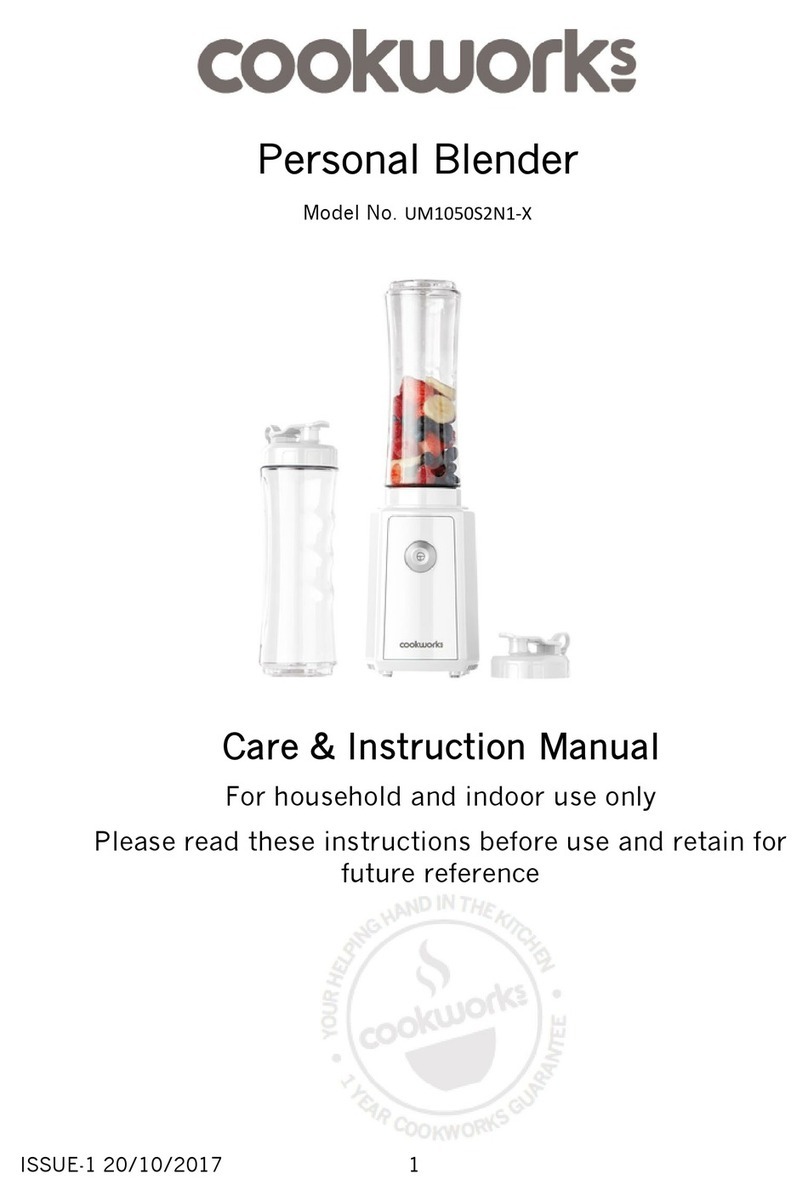 Cookworks UM1050S2N1-X Care & instruction manual