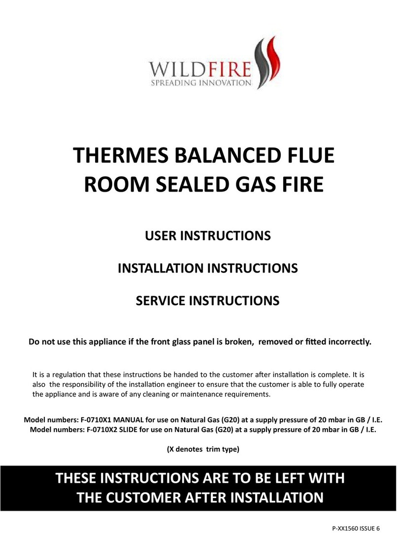 Hearth Products F-071XX1 series User, installation and servicing instructions Hearth Products F-071XX1 series User, installation and servicing instructions