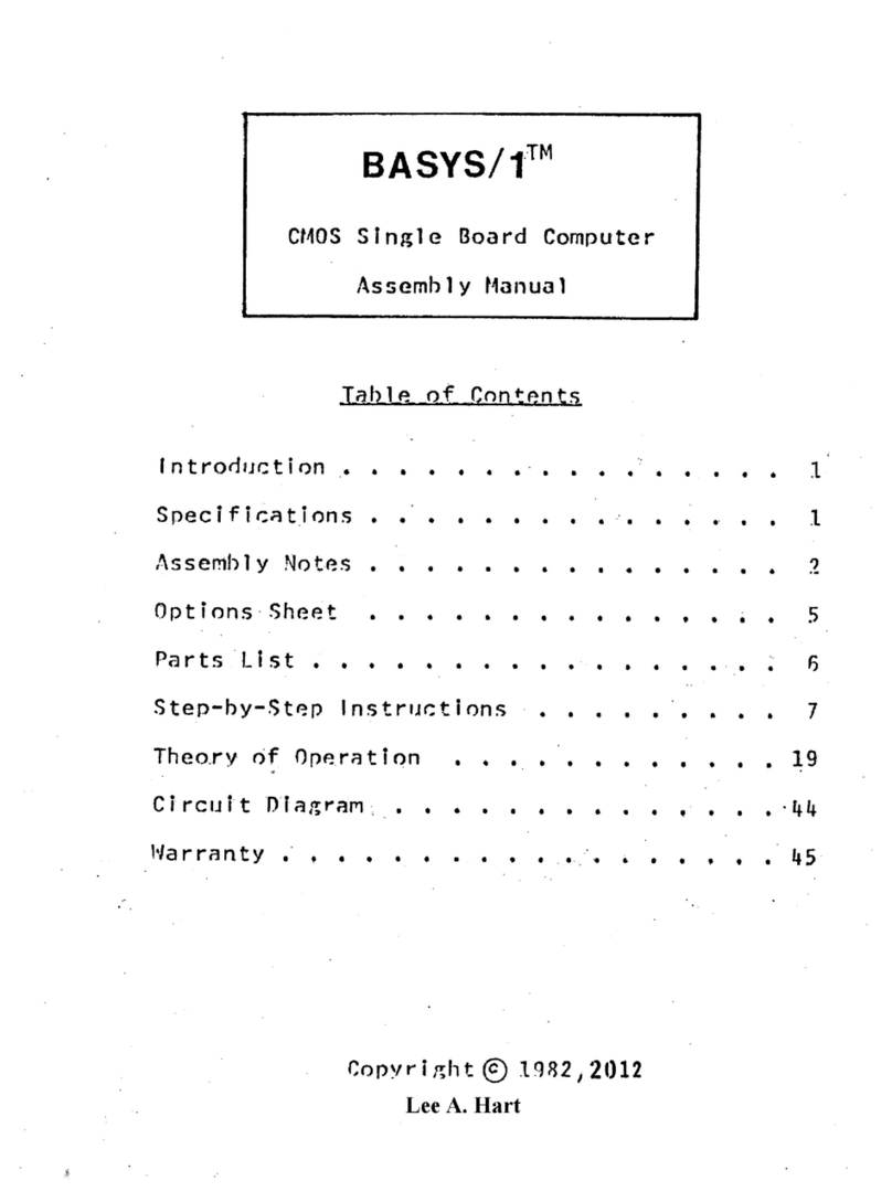 Technical Micro Systems Basys/1 Assembly manual
