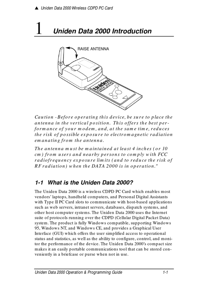 Uniden Data 2000 manual