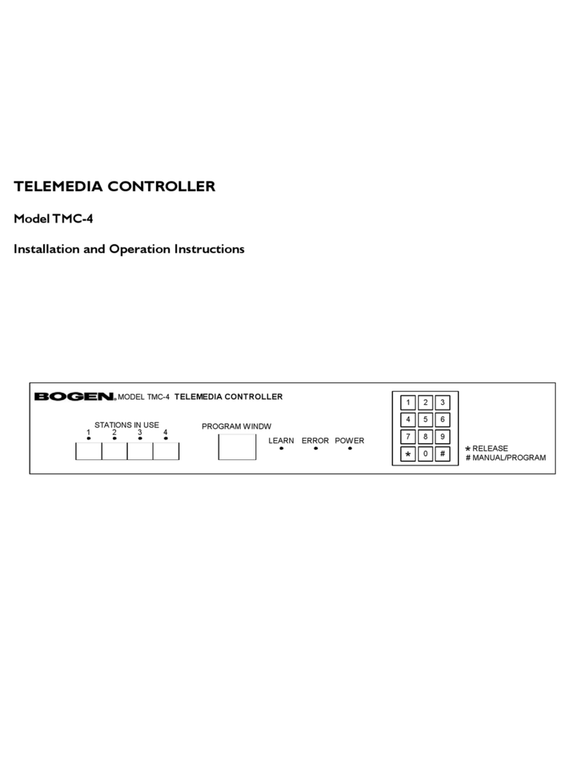 Bogen TMC-4 Installation and operation instructions