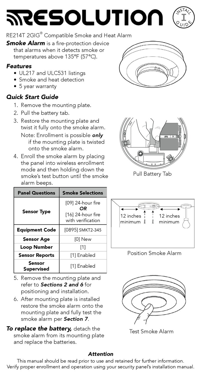 Resolution RE214T 2GIG manual