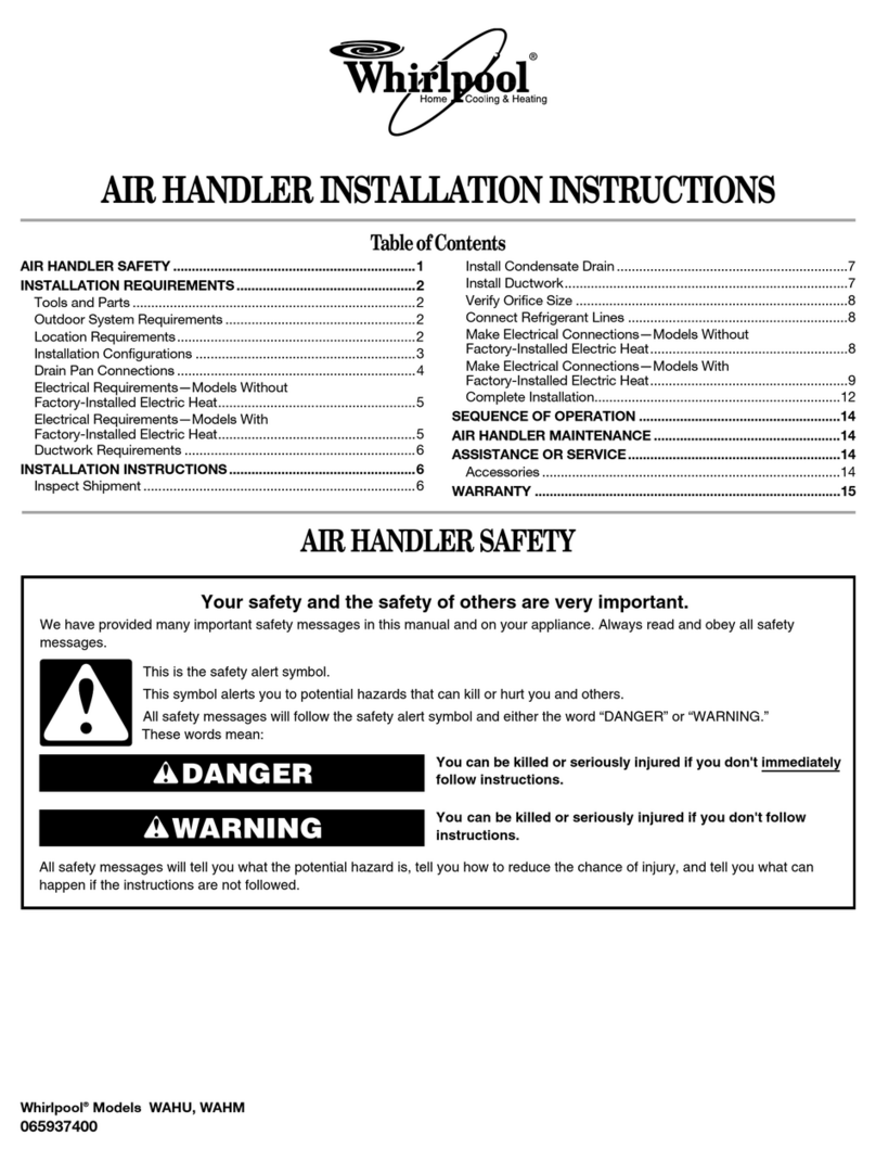 Whirlpool WAHU installation instructions
