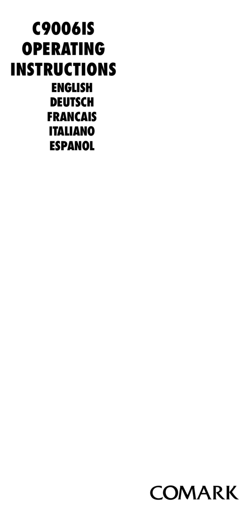 Comark C9006IS operating instructions