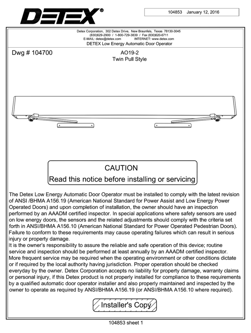 Detex AO19-2 user manual