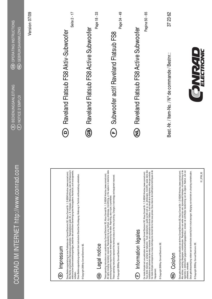Conrad raveland flatsub fs8 operating instructions