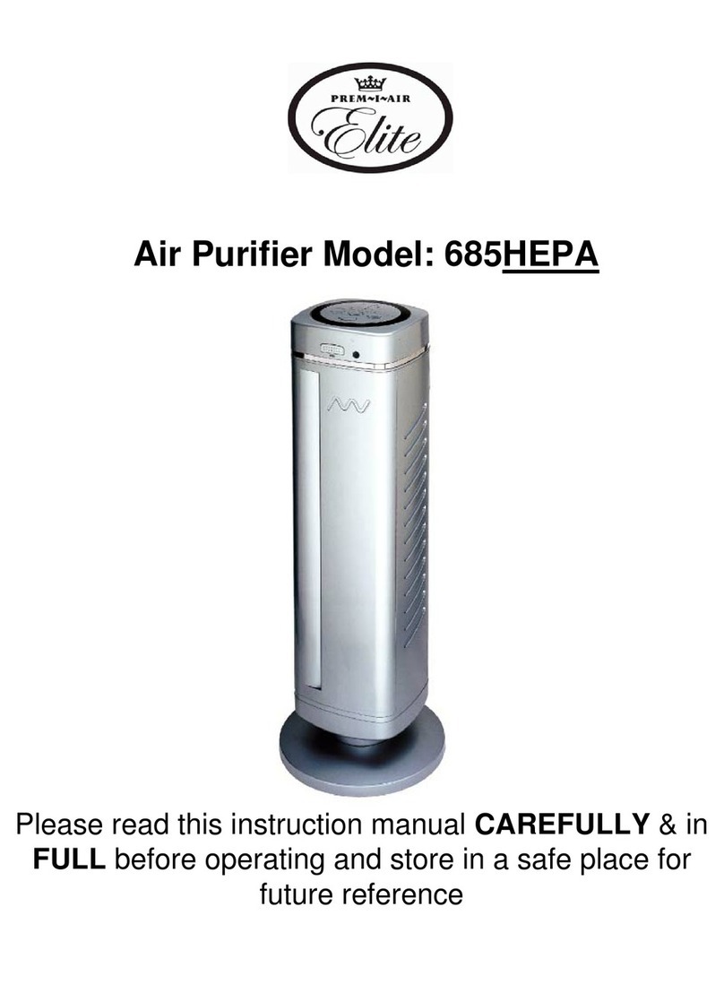 Prem-I-Air Elite 685HEPA user manual