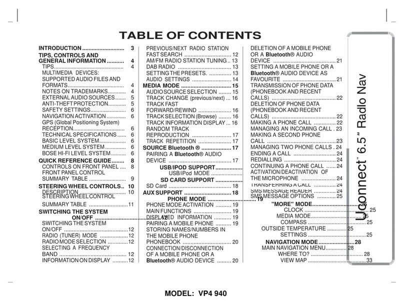 Harman Uconnect VP4 940 user manual