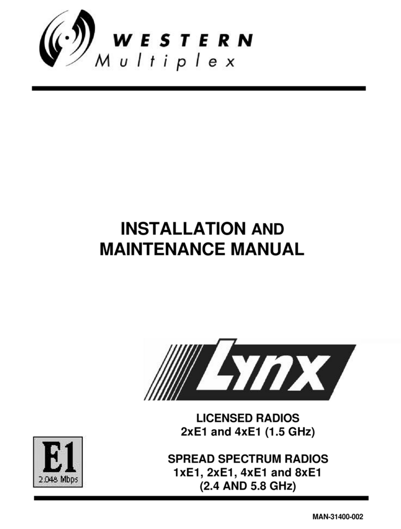 Western multiplex Lynx 2xE1 Installation and maintenance manual Western multiplex Lynx 2xE1 Installation and maintenance manual