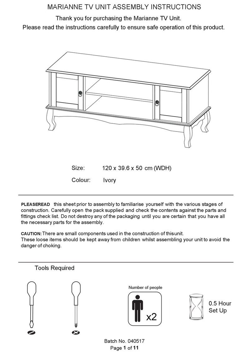 GFW MARIANNE TV UNIT Assembly instructions GFW MARIANNE TV UNIT Assembly instructions