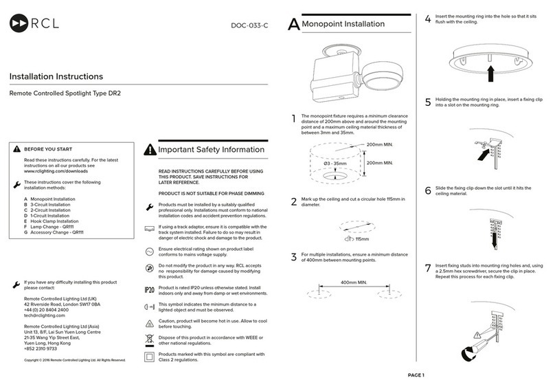 RCL DR2 installation instructions
