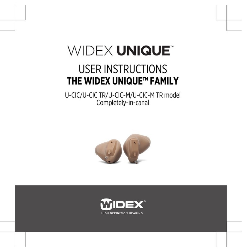 Widex Unique U-CIC User instructions