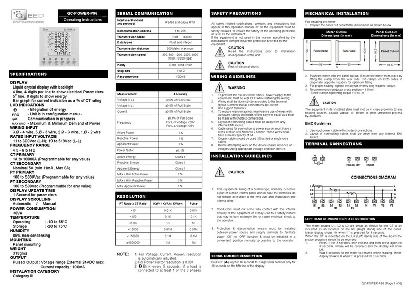 QEED QC-POWER-P96 operating instructions