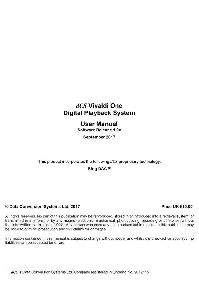 Data Conversion Systems Vivaldi One User manual