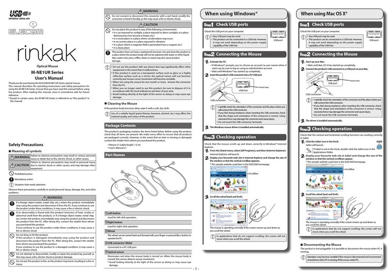 Elecom M-NE1UR Series User manual