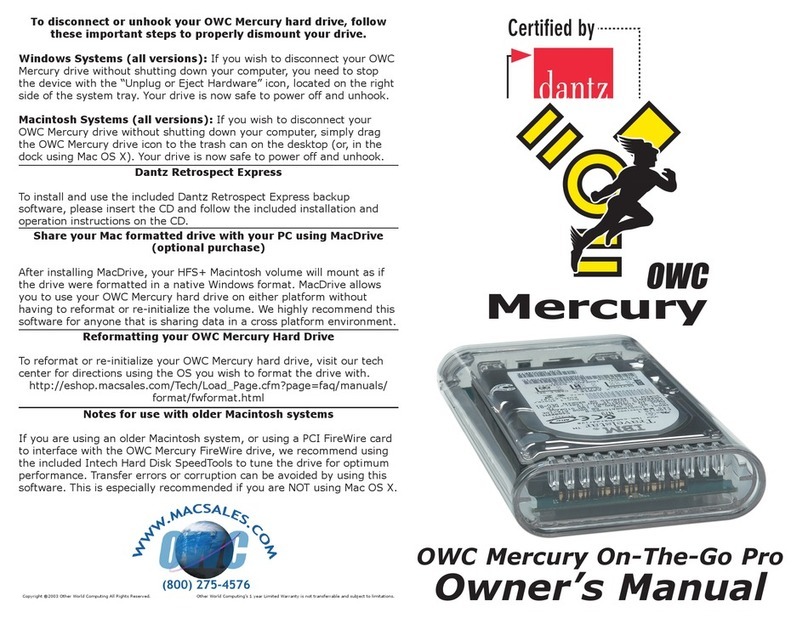 OWC Mercury On-The-Go Pro owner's manual