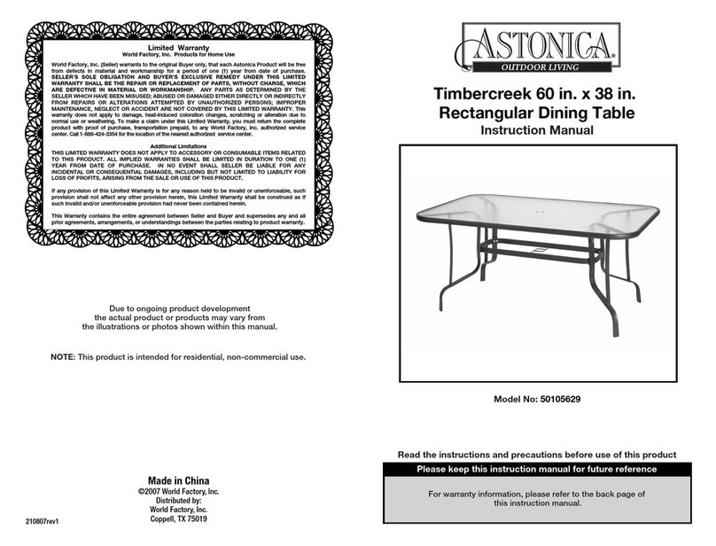 Astonica 50105629 instruction manual Astonica 50105629 instruction manual