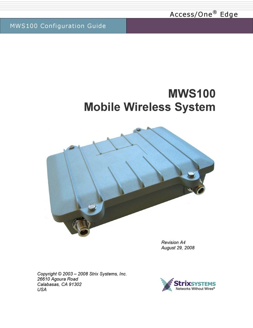 Strix Systems MWS 100 User manual