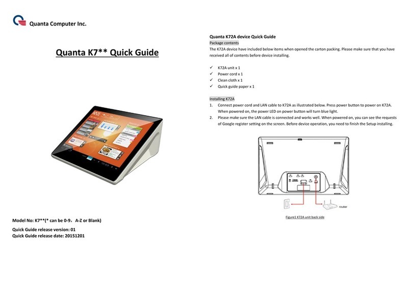 QUANTA K72A quick guide
