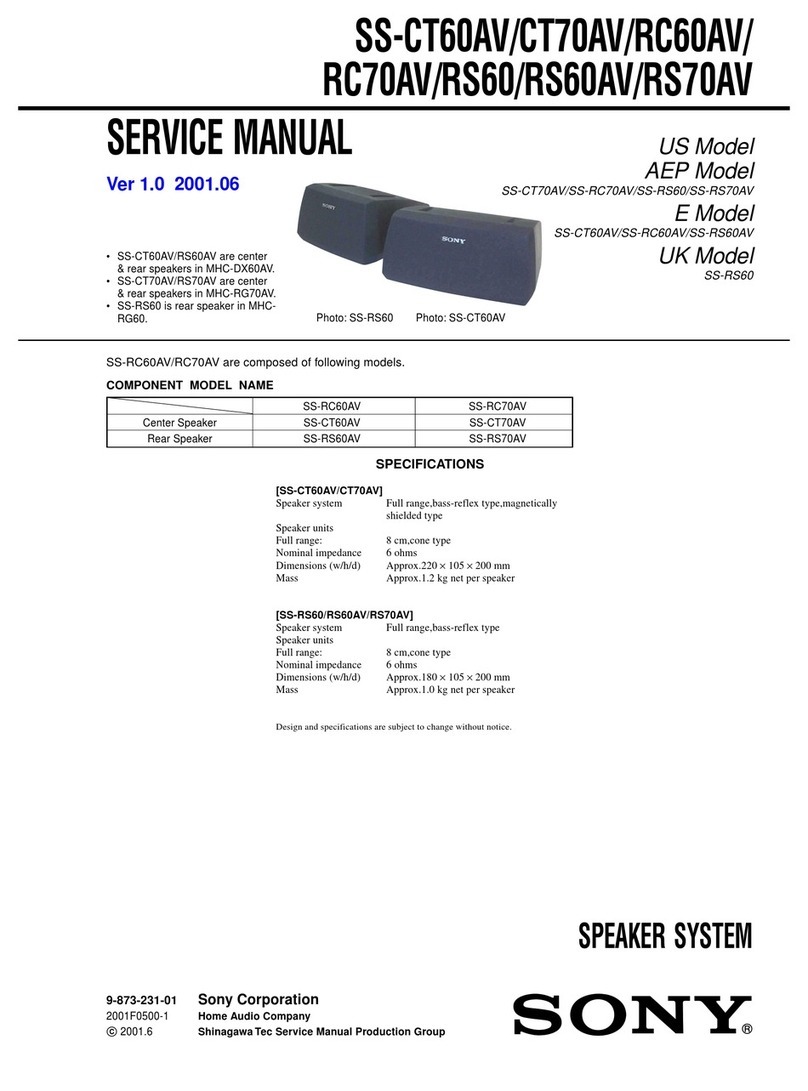 Sony SS-CT60AV Service manual