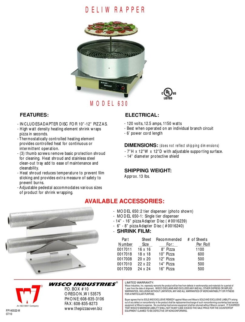 Wisco Industries Deli Wrapper 630 manual
