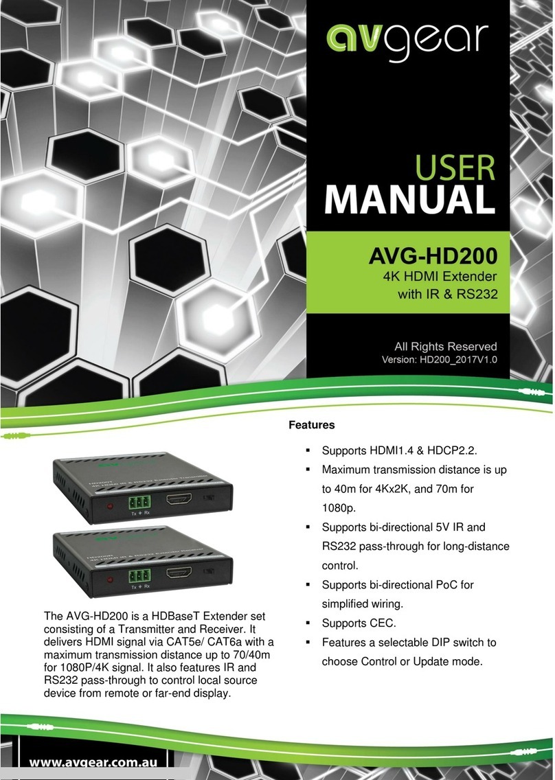 AVGear AVG-HD200 SETAVG-HD200R user manual