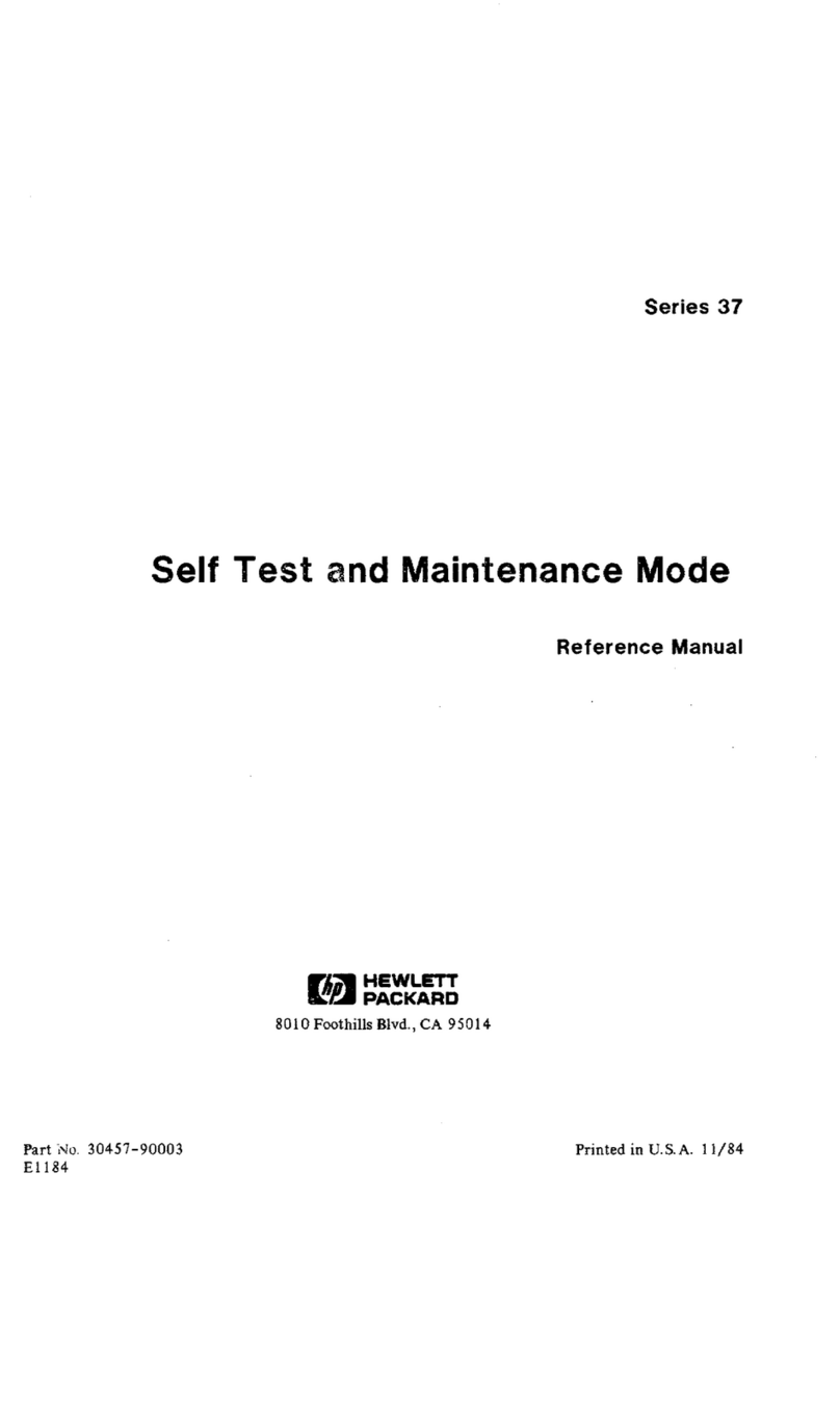 HP Series 37 User manual