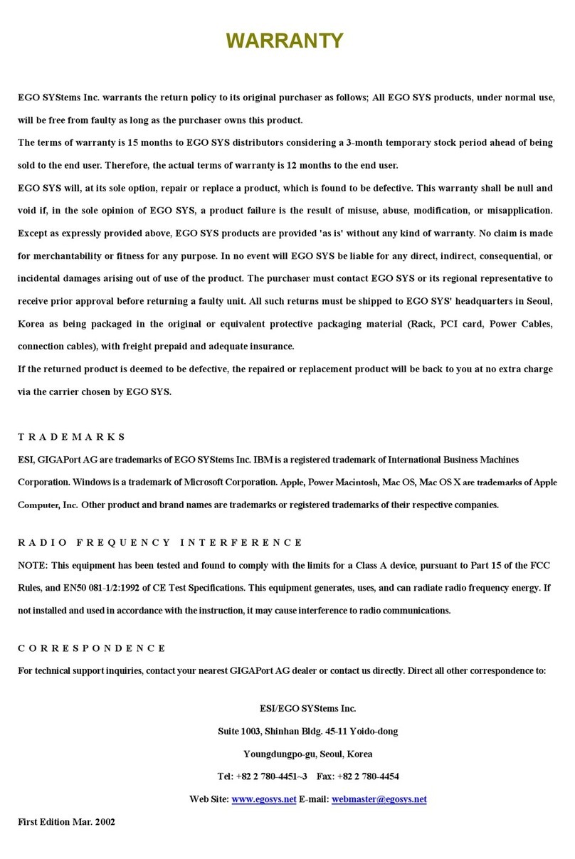 ESI GIGAPort AG user manual